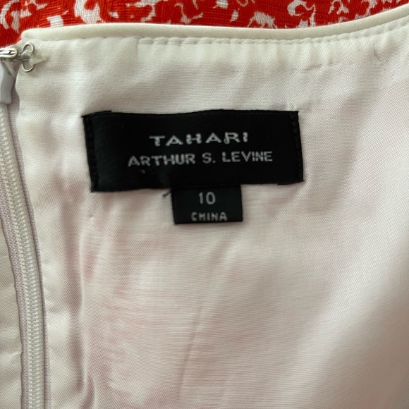 Tahara, orange/white sleeveless dress size 10 - Picture 5 of 6